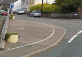 The photo for Pavement frequently blocked by parked cars in Llanfoist.